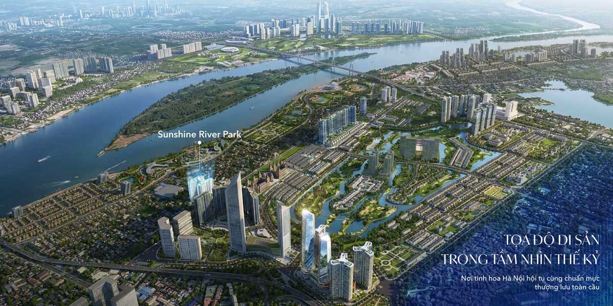 Vị trí Sunshine River Park bên sông Hồng