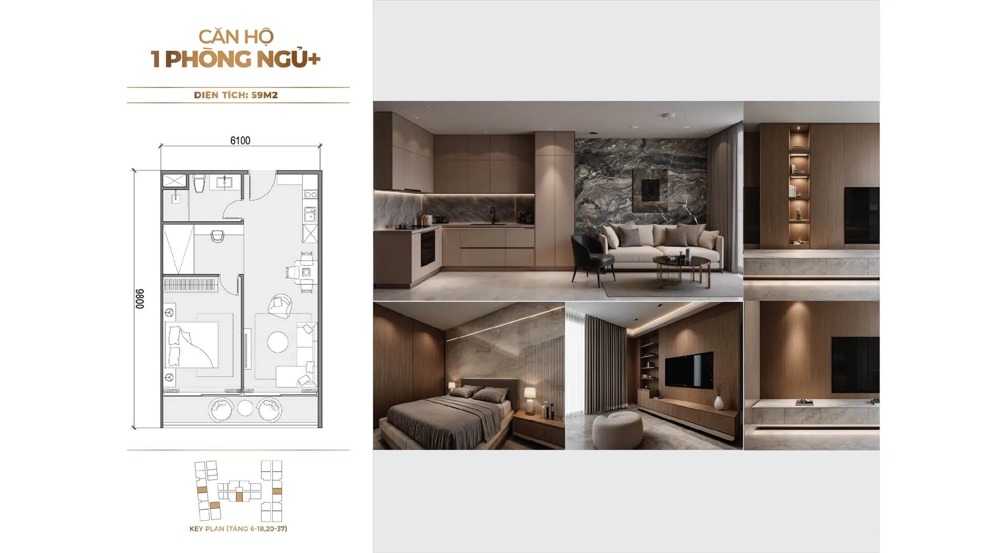 Layout thiết kế căn hộ 1PN+ tại dự án chung cư Sunshine Legend City Thiết kế mặt bằng căn hộ 1 phòng ngủ cộng chung cư Sunshine Legend City thông minh, tiện dụng