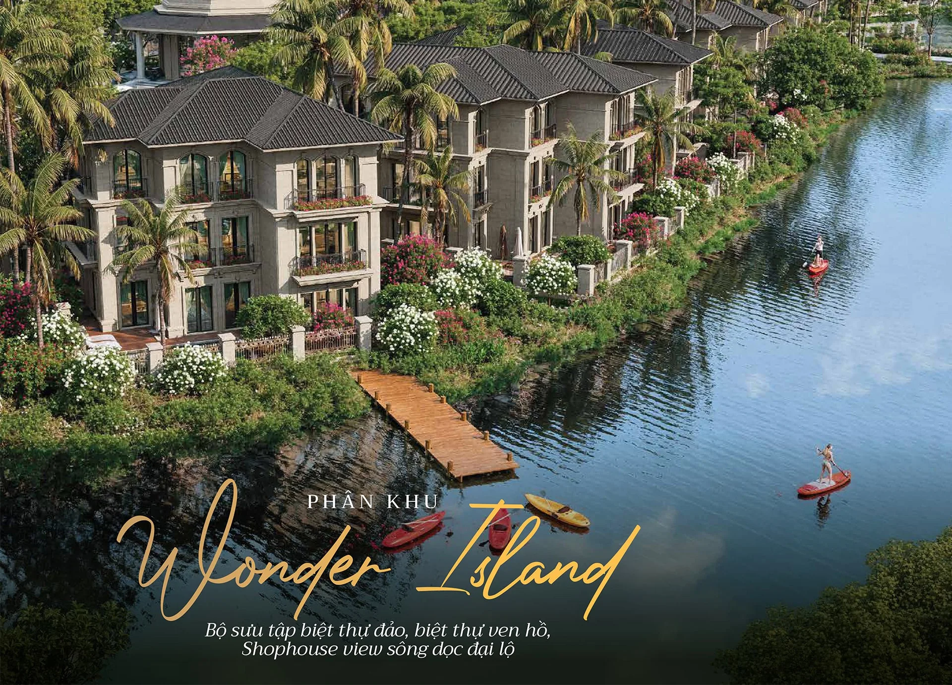 Tổng thể quy hoạch phân khu Wonder Island bao bọc bởi sông Cửu An tại Sunshine Legend City